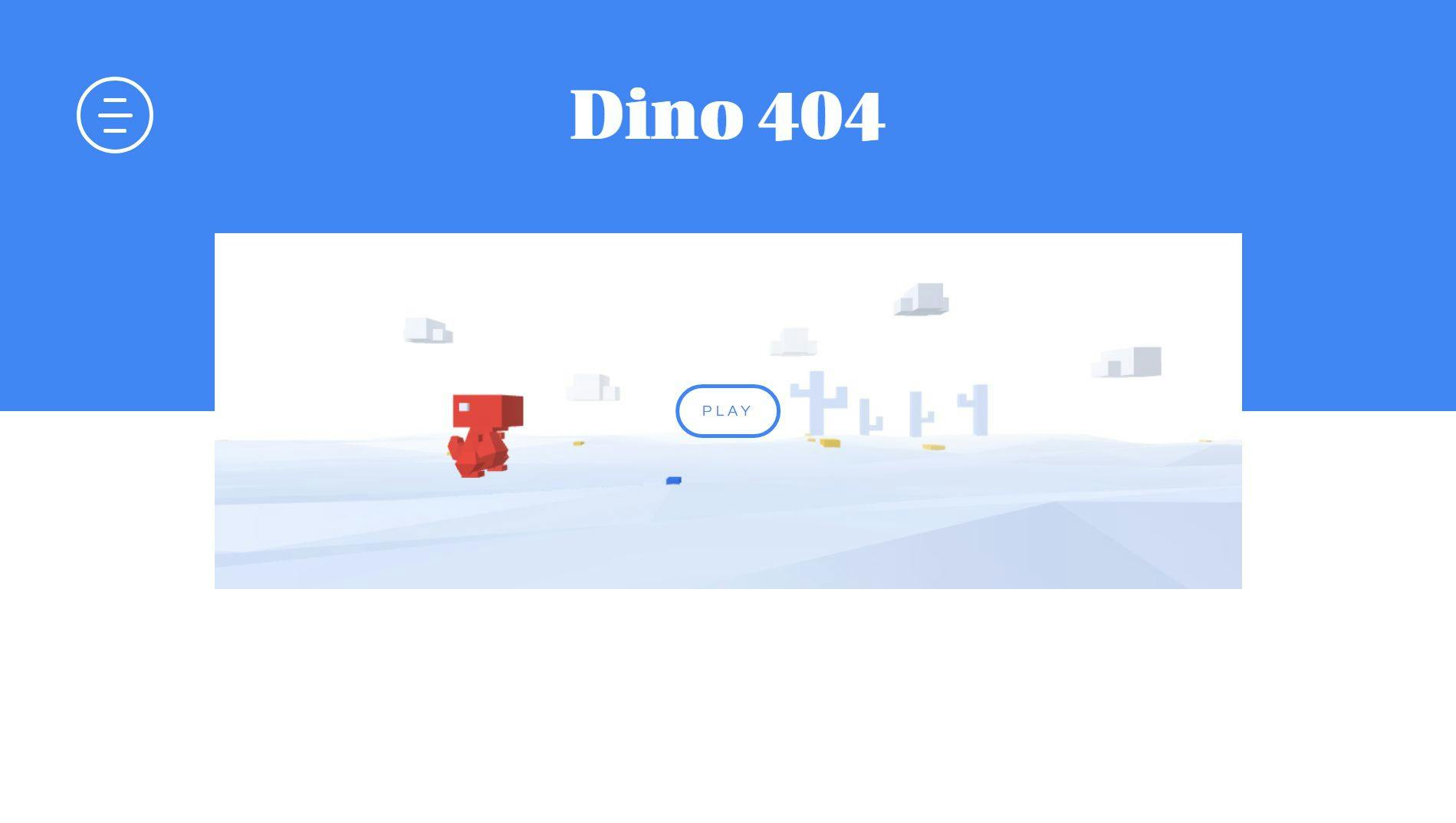 A low poly version of the game "Dino 404" that appears when you don't have access to internet